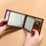 Multifunctional Card Holder Leather Driver's License Protect