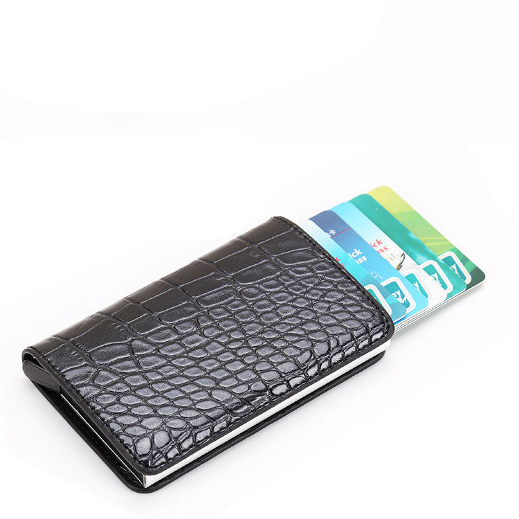PU Automatic Card Card Holder RFID Multi-function CardHolder