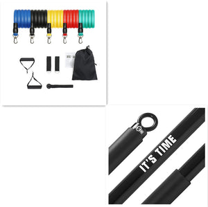 Home Fitness Equipment Tpe Latex 11 Piece Set Tensioner