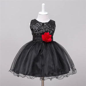 Baby Sequin Dress Flower Girl Wedding Princess Dress