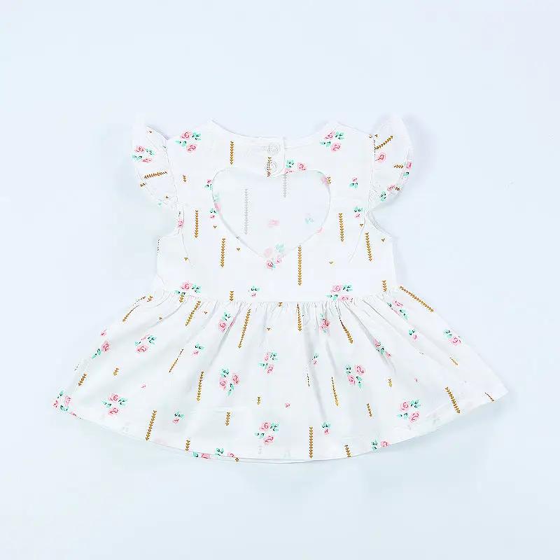 Female Baby Fly Sleeve Flower Print Dress summer baby