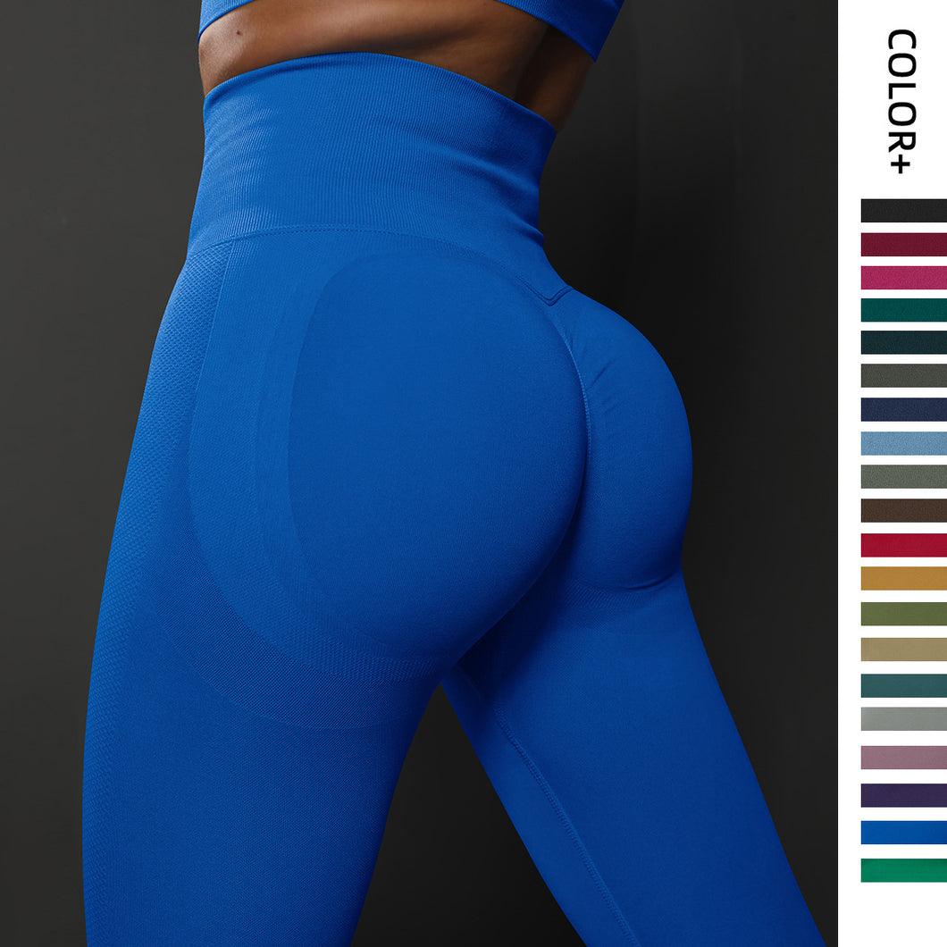 High Waist Seamless Yoga Pants Women's Solid Color 